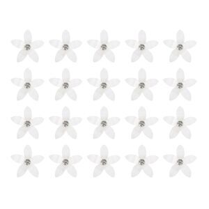20 Pcs Mini Flower Cute Hair Clips for Fine Hair Hair Accessories White